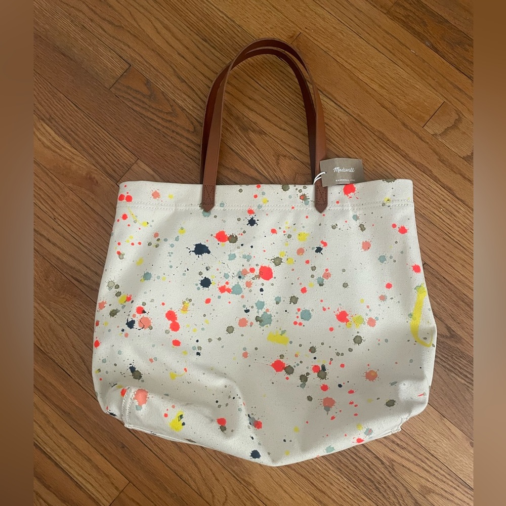 Madewell Transport Tote bag with Colorful Splatter print